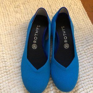 Rohty's Flat Round Toe Peacock Blue - 9 w/insert